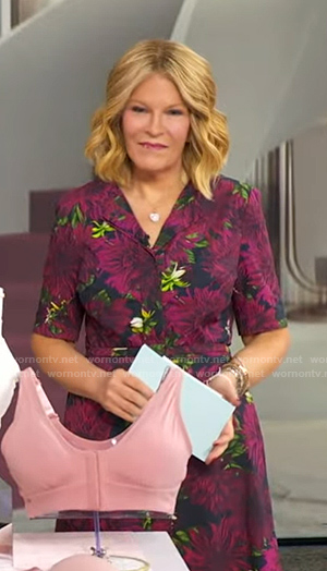 Tory Johnson’s floral print shirtdress on Good Morning America