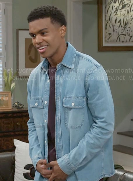 Tyrell’s denim shirt on Beyond the Gates