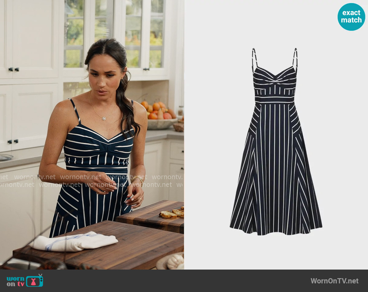 Veronica Beard Blige Dress worn by Meghan Markle on With Love Meghan
