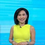Vicky Nguyen’s yellow sleeveless ribbed dress on Today