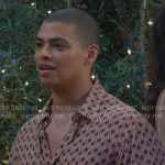 Zende’s rope print shirt on The Bold and the Beautiful