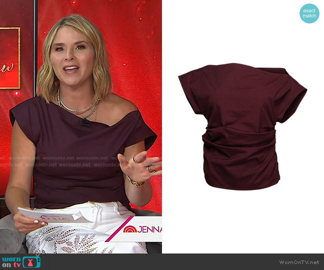 A.L.C. Nata Top in Plum worn by Jenna Bush Hager on Today
