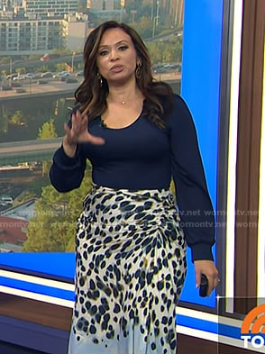 Adelle’s animal print skirt on Today