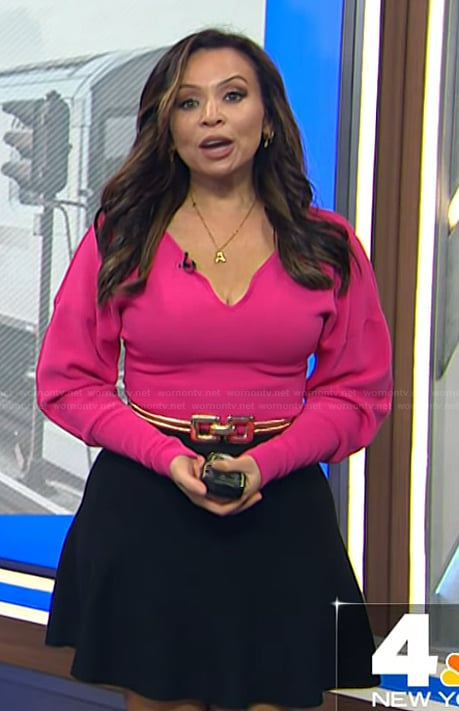 Adelle’s pink sweater on Today