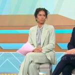 Adriana Diaz’s sage green suit on CBS Mornings