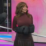 Rosie Perez’s leather pleated skirt on Today