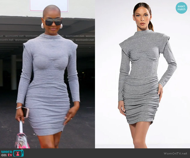 Akira Thea Corseted Knit Long Sleeve Mini Dress worn by Guerdy Abraira (Guerdy Abraira) on The Real Housewives of Miami