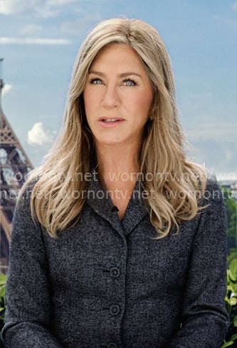 Alex’s grey buttoned jacket on The Morning Show