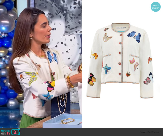 Alix of Bohemia Dorian Desert Butterfly Jacket worn by Victoria Lampley on Tamron Hall Show