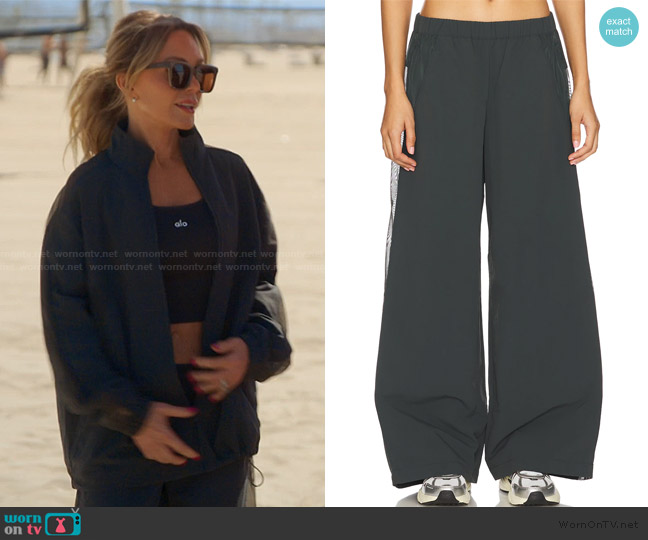 Alo High-waist Origin Wide Leg Track Pant worn by Tamra Judge on The Real Housewives of Orange County