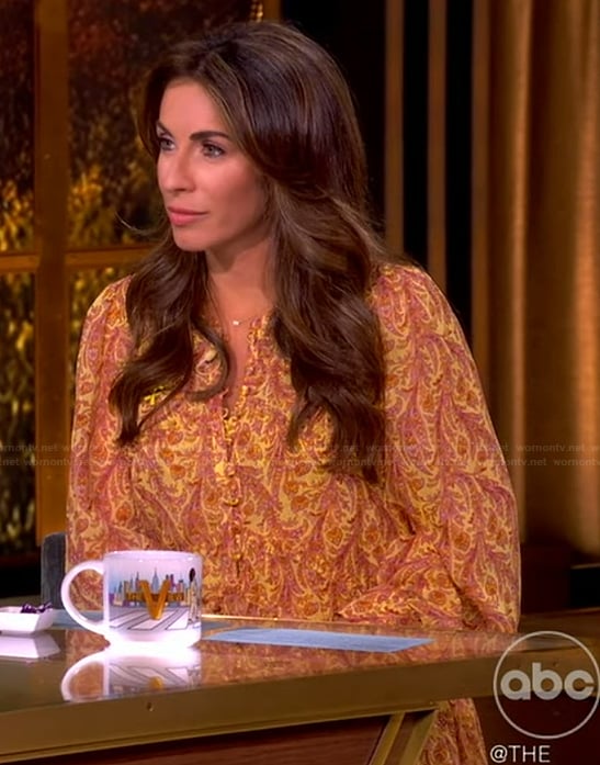 Alyssa’s floral print mini dress on The View