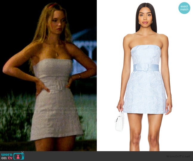 Amanda Uprichard x REVOLVE Fae Dress worn by Sophia Kinney (Lilah Pate) on The Runarounds