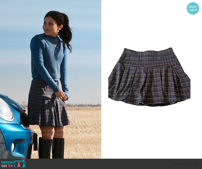 American Eagle Plaid Mini Skirt worn by Jackie Howard (Nikki Rodriguez) on My Life with the Walter Boys