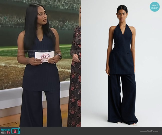 Anna Quan Pia Dress in Chalkstripe worn by Ayesha Curry on Today