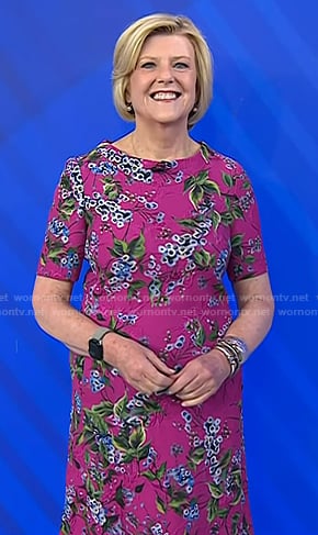 Anne Thompson’s pink floral dress on Today