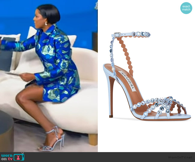 Aquazzura Tequila 105 Sandals worn by Tamron Hall on Tamron Hall Show