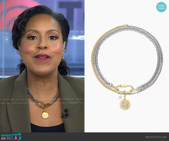 Artizan Joyeria Amelia Layered NEcklace Set Mix worn by Sheinelle Jones on Today