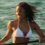 Brigitte’s white bikini on The Girlfriend