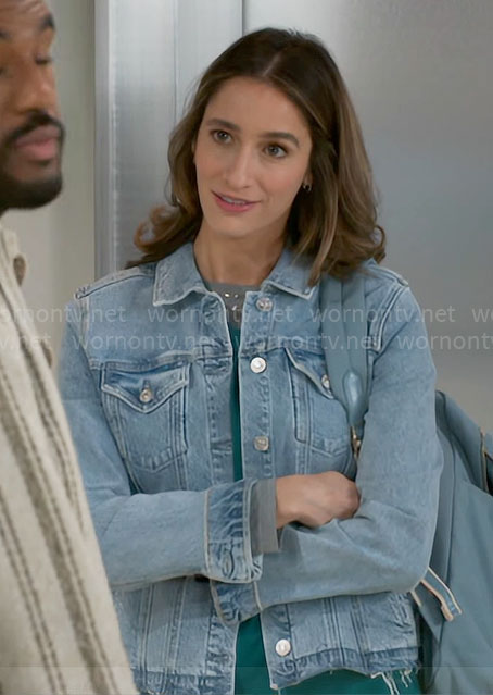 Ashley’s denim jacket on Beyond the Gates