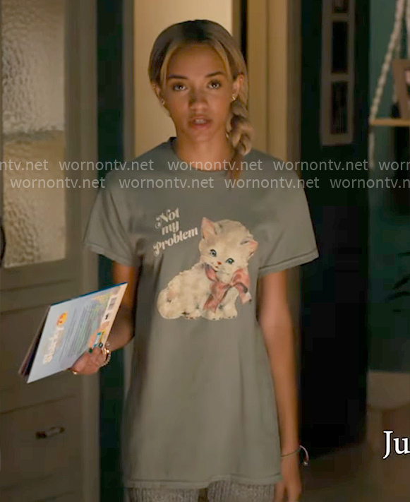 Ava’s Not My Problem cat tee on High Potential
