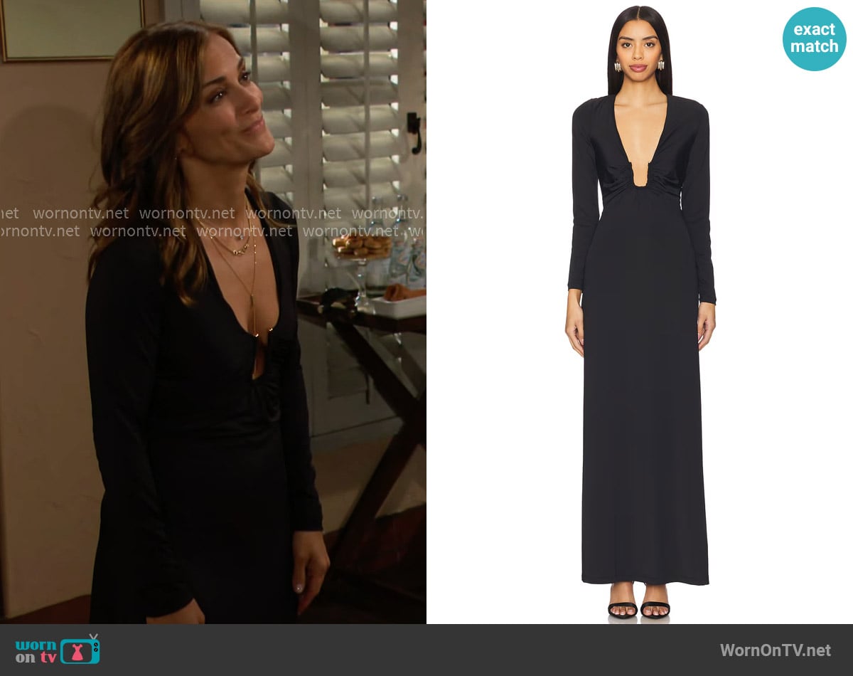 Bardot Remmy Maxi Knit Dress worn by Taylor Hayes (Rebecca Budig) on The Bold and the Beautiful
