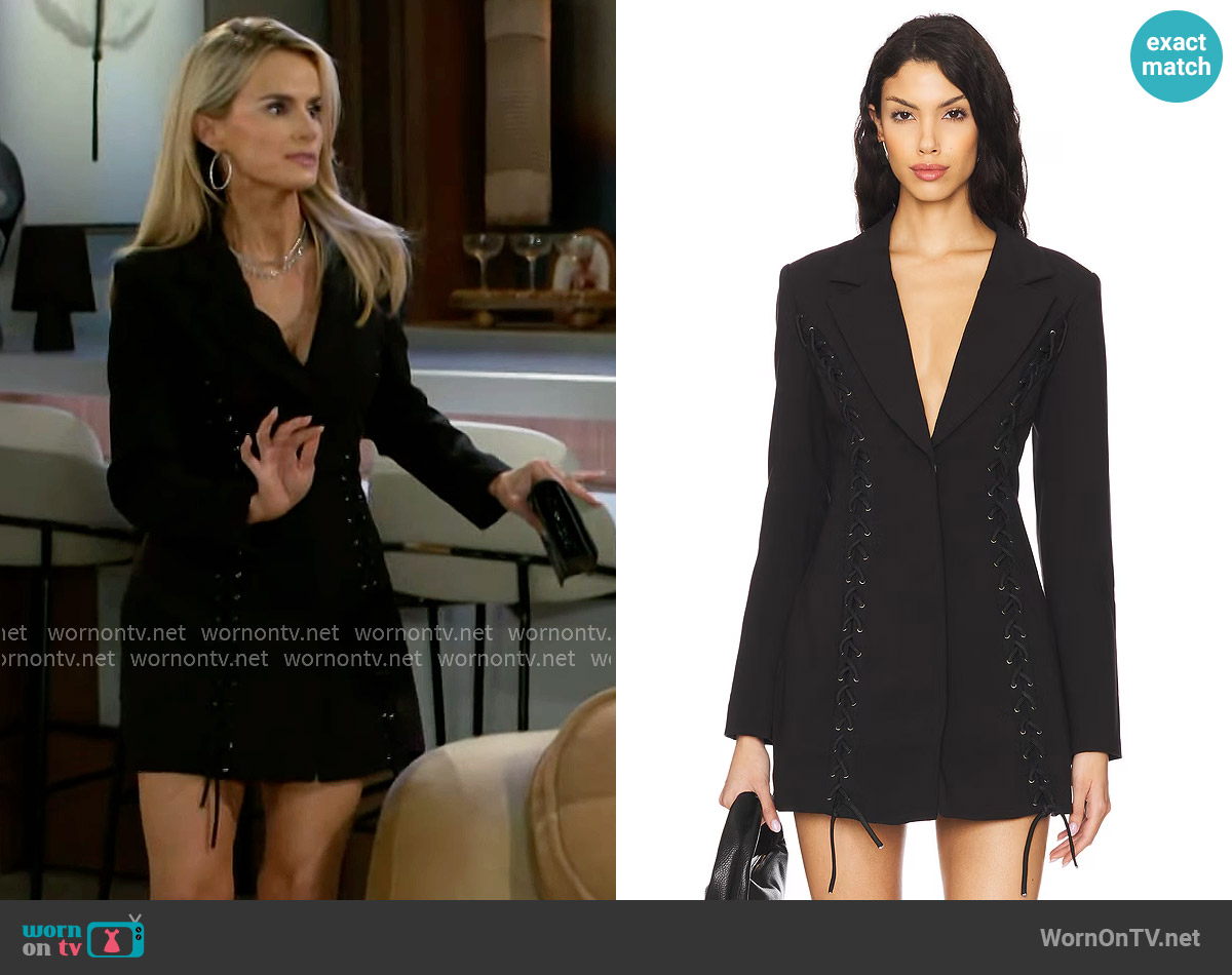 Bardot Verity Lace Up Blazer Dress worn by Vanessa McBride (Lauren Buglioli) on Beyond the Gates