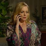 Belle’s purple tapestry robe on Days of our Lives