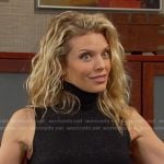 Cat’s lurex turleneck sleeveless knit dress on Days of our Lives