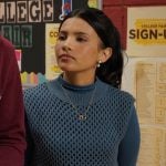 Jackie’s blue knit sweater vest on My Life with the Walter Boys