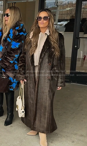 Britani’s brown fur coat on The Real Housewives of Salt Lake City