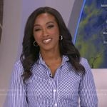 Brittany’s blue striped shirtdress on Good Morning America