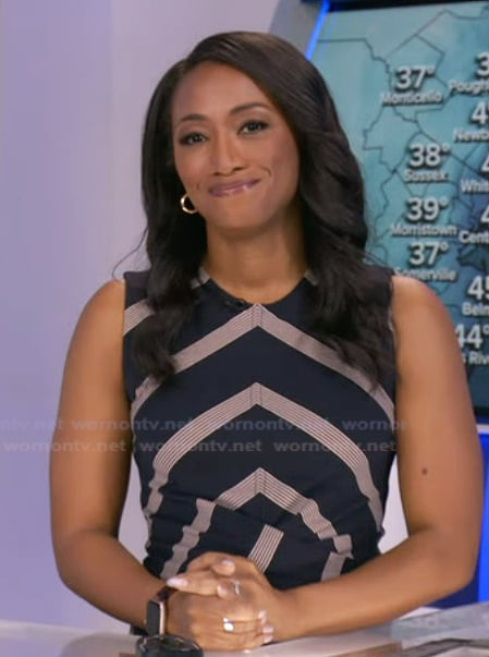 Brittany’s striped sleeveless dress on Good Morning America