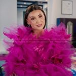 Bronwyn’s fuchsia pleated confessional dress on The Real Housewives of Salt Lake City