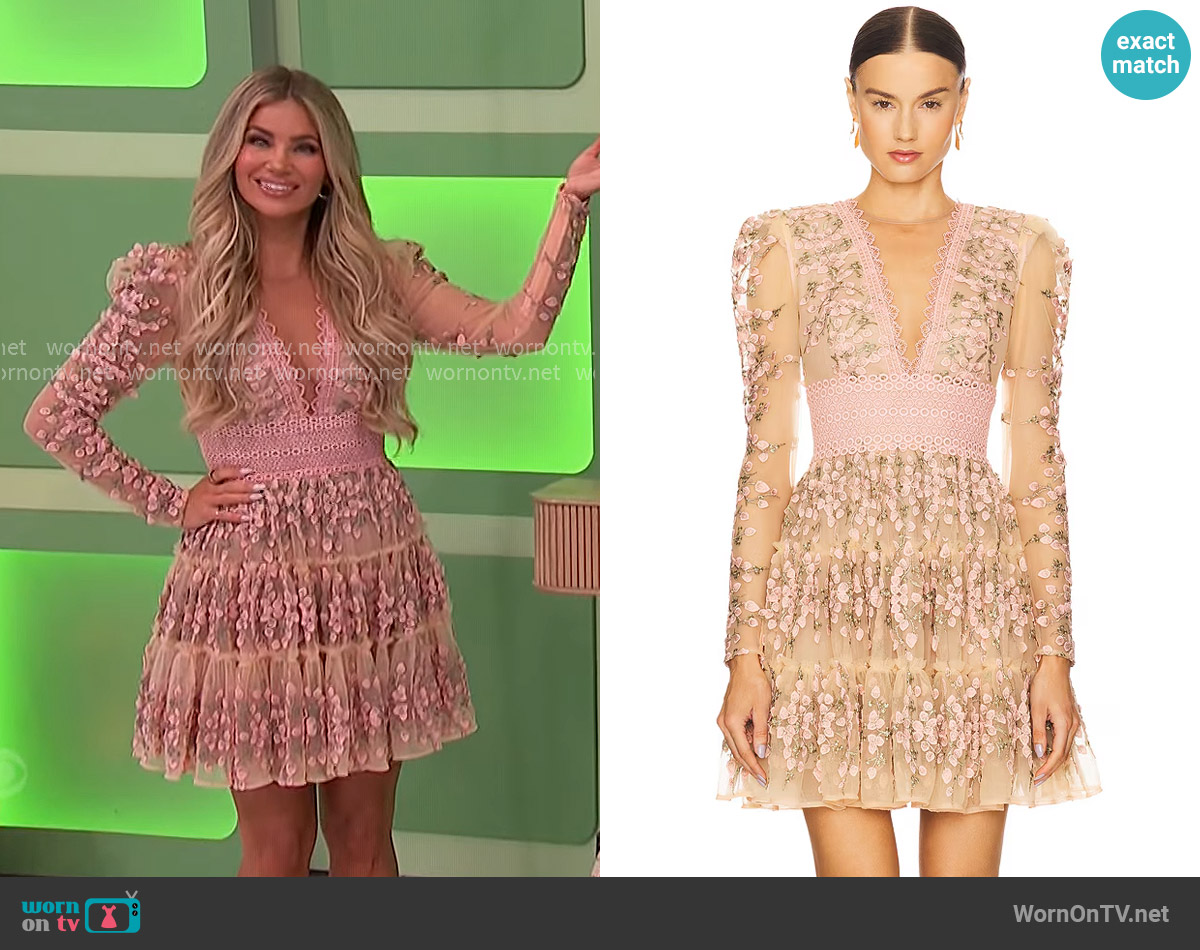 Bronx and Banco Megan Dress in Rose worn by Amber Lancaster on The Price is Right