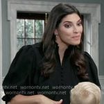 Brook Lynn’s black puff-sleeve top on General Hospital