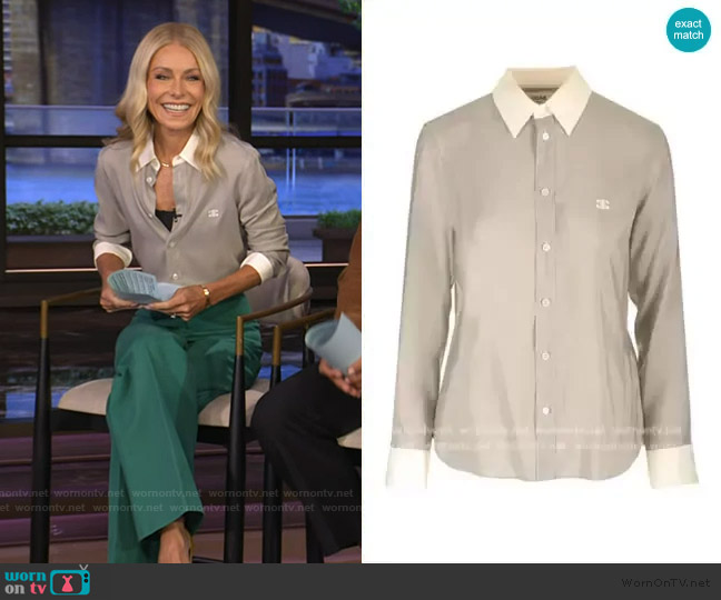 Celine Romy Shirt worn by Kelly Ripa on Live with Kelly and Mark