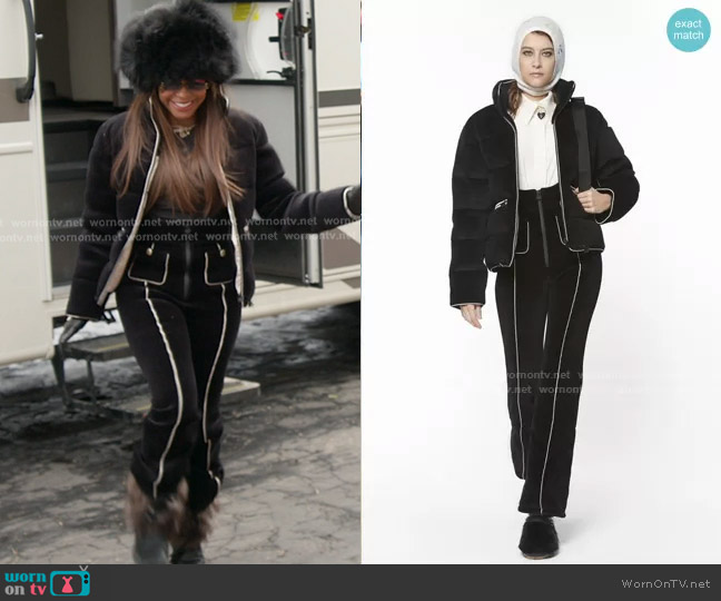 Chanel Black Velvet Blouson - 2018 Coco Neige Collection worn by Mary Cosby on The Real Housewives of Salt Lake City