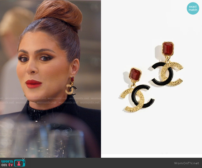 Chanel Pendant Earrings - 2024 Spring Summer Collection worn by Stephanie Shojaee (Stephanie Shojaee) on The Real Housewives of Miami