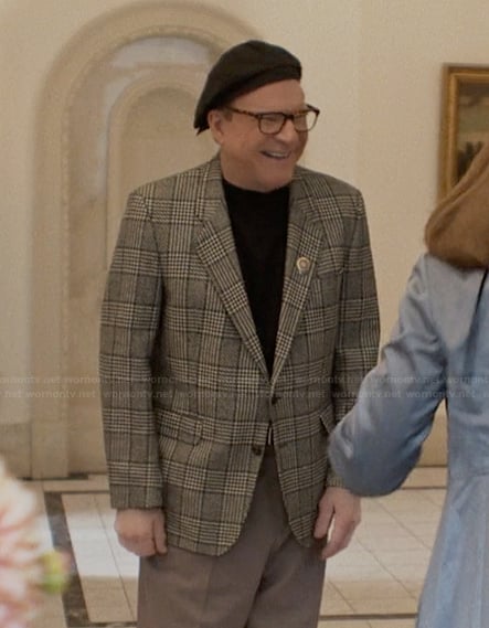 Charles’s plaid blazer on Only Murders in the Building