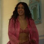 Cherry’s red stripe bikini on The Girlfriend