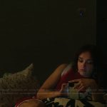Cherry’s red scalloped hem dress on The Girlfriend