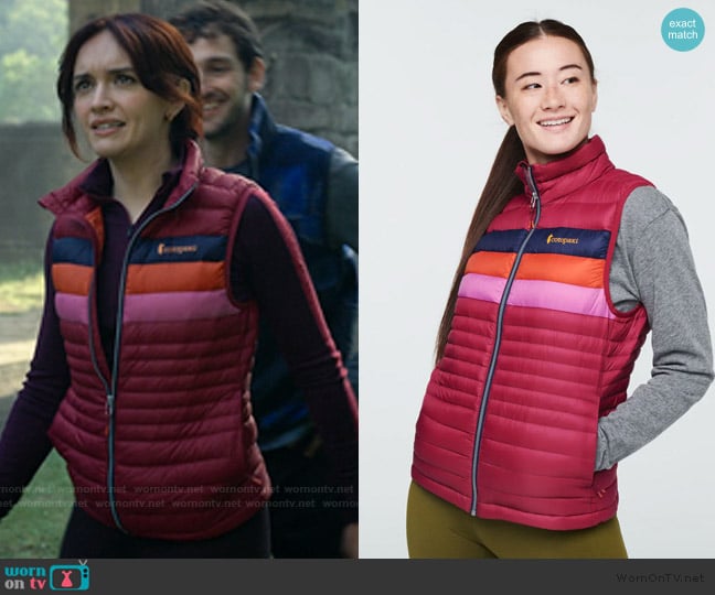 Cotopaxi Fuego Down Vest worn by Cherry Laine (Olivia Cooke) on The Girlfriend
