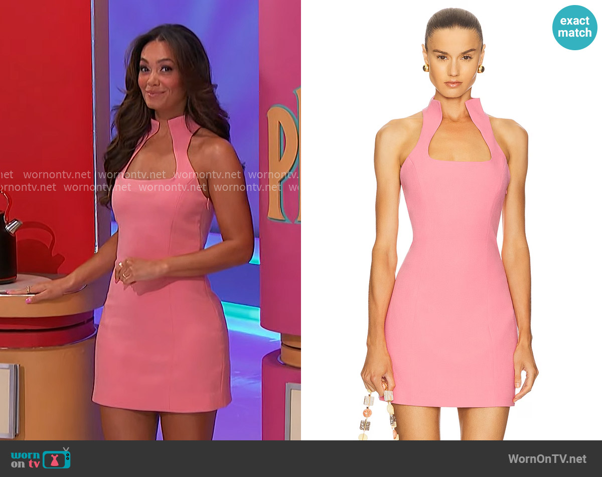 Cult Gaia Akaia Dress in Bubble worn by Alexis Gaube on The Price is Right