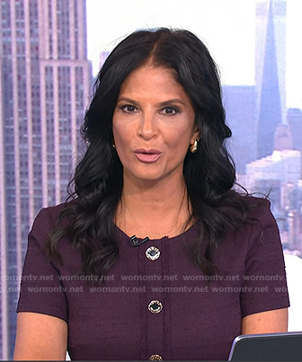 Darlene’s purple fringe trim dress on Today