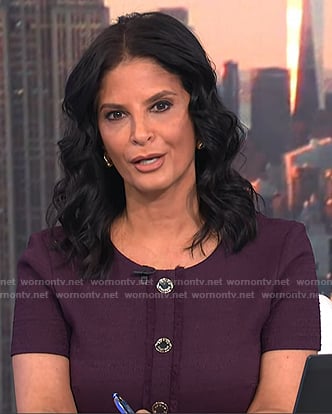 Darlene’s purple fringe trim dress on Today