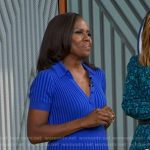 Deborah’s blue ribbed polo dress on Good Morning America