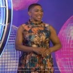 Deja Vu’s floral print ribbed dress on Live with Kelly and Mark