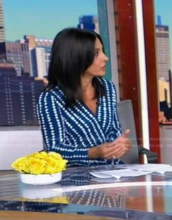 Dr. Tara Narula’s blue dot print dress on Good Morning America