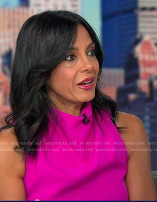Dr. Tara Narula’s fuchsia sleeveless jumpsuit on Good Morning America