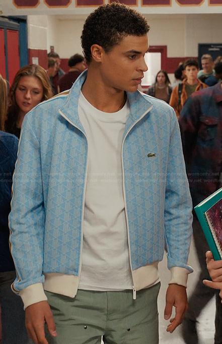 Dylan’s blue striped jacket on My Life with the Walter Boys